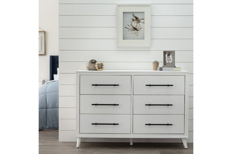 White mid century 2024 modern dresser